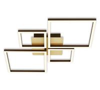 BRILONER - Plafón LED Regulable, Luz de Techo Regulable y Orientable, Marrón Dorado, 750 x 470 x 73 mm