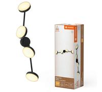 Lámpara De Techo LED Decorativa Spot Moon 4 Negra 4 X 5W 2000LM Cálido