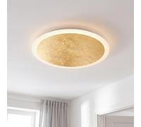 Lámpara de techo LED dorada negra regulable 3 niveles aluminio sala dormitorio blanco neutro 3500 K 24 W Ø40 cm antideslumbrante luminaria moderna