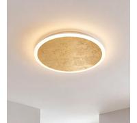 Lámpara de techo LED dorada negra regulable 3 niveles aluminio sala dormitorio blanco neutro 3500 K 2410 lm Ø50 cm antideslumbrante lámpara de pared moderna