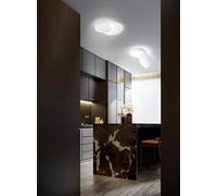 Lámpara de techo LED "DRUM" de metal en color blanco mate, 33W, marca Perenz