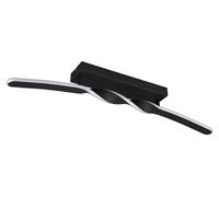 Reality Leuchten Plafón LED Ginko, negro mate, metal, longitud 79 cm