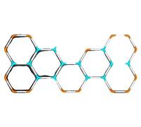 Lámpara de techo LED hexagonal con estructura de panal, instalación versátil, iluminación brillante, modelo HC-6627-440