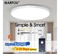 Lámpara de techo Led inteligente MARPOU, luces de techo Led modernas de 80W, 50W, 36W con Control por aplicación remota para dormitorio, candelabro de habitación