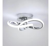 Lámpara de techo LED, luces de techo plateadas modernas de 22W, lámpara de techo Interior para cocina, pasillo, sala de estar, blanco frío 6500K M