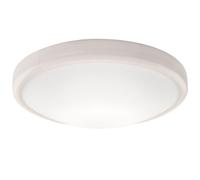 Lámpara De Techo LED Madera Cristal Ø37cm Redondo Plano Blanco Salón dormitorio