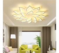 Lámpara De Techo LED Moderna, 120W 6800LM Lamparas De Techo Salon, Blanco Forma De Pétalo De Plafón LED Creativo Lámpara Techo In Acrílico Para Dormitorio Cocina Comedor Pasillo Lámpara Colgante 120CM