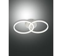 Fabas Luce Lámpara LED de techo Giotto, 2 luces, blanco