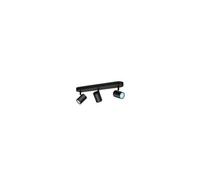 Lámpara De Techo Led Regulable Rgb Smart Wifi+bluetooth 4.9w Tres Focos Wiz Imageo Negro