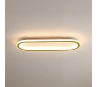Lámpara de Techo Led Semiempotrada Moderna, Lámpara de Techo Ovalada Larga Ultradelgada, Iluminación Lineal Minimalista para Pasillos, Entradas Y Balcones (Negro (4000K), 80 Cm/31,49 Pulgadas)/Negro (