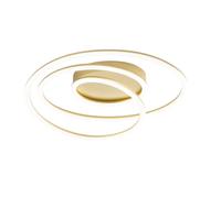 Lámpara de techo LED SPIRA, con estructura de metal dorado cepillado, 68W, marca Perenz