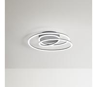 Lámpara de techo LED SPIRA, fabricada en metal de color gris metálico, 68W, marca Perenz
