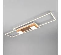 Lámpara de techo LED Trio Leuchten Albany, 37W, luz blanca cálida a fría, color café