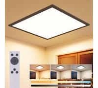 Lámpara de techo LED ZMH, panel de 45x45 cm, 13,5W, regulable con mando a distancia. Lámpara para cocina, plafón de techo plano, color . Iluminación interior para cocina, salón y pasillo