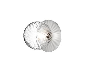 Lámpara de Techo Liila 1, Plata y Cristal Transparente , Tamaño Mediano
