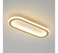 Lámpara de Techo Lineal Moderna para Pasillo, Lámpara de Techo Led de Latón, Luminarias de Techo Semiempotrada de para Entrada, Luminaria de Techo de Tira Larga (Cri 85+)/40 cm