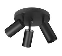 Lámpara de Techo Maclean 3x GU10 Máx. 40W Móvil Aluminio Negro MCE362 B E]