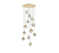 Lampara de techo metal color dorado serie priscila 90cm