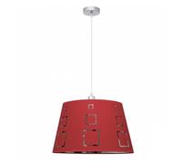 Abrila Celaya Rojo - Lámpara Colgante 1Xe27 40 Cm