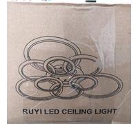 Lámpara de techo moderna LED RUIYI, regulable, con control remoto, 9 anillos, 120W