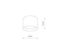 LÁMPARA DE TECHO NEGRA TUBO NT 1X GX53/12W IP54 10482