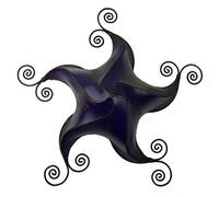 Lámpara de techo oriental, lámpara colgante, lámpara de techo marroquí, lámpara de cuero, diseño "Estrella Berber", modelo "Estrella", 70 cm, color lila