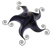 Lámpara de techo oriental, lámpara colgante, lámpara de techo marroquí, lámpara de cuero. Modelo: STERN Gecko Star, 70 cm. Color: lila