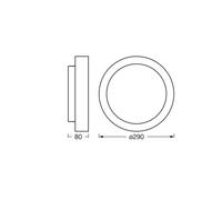 Lámpara de techo OSRAM ORBIS MADRID, negra, Ø 29 cm, metal/vidrio