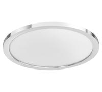 Lámpara de techo para baño OSRAM OR ISC, 300 mm, cromo, 18W, 2200 lm, luz blanca cálida a fría, controlable mediante interruptor de luz, diseño especialmente delgado, clase de protección IP44, 300