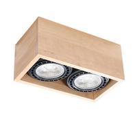 Sollux Lighting Quatro lámpara de techo 2x40 W madera SL.0916