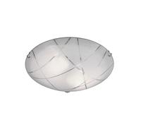 LÁMPARA DE TECHO TRIO LIGHTING SANDRINA GLASS GRIT CON RAYAS TRANSPARENTES DIÁMETRO 40CM 601200200