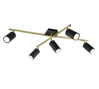 Lámpara de techo tríptica de 5 luces, modelo MARLEY, color y dorado