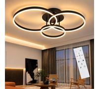 Lámpara de techo ZMH para sala de estar, lámpara LED de 82 cm, lámpara para sala de estar en color , 74W, lámpara para dormitorio regulable con mando a distancia, diseño de 3 anillos, ideal para cocin