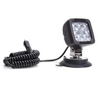Lámpara de trabajo LED con base magnética, cable en espiral de 7 metros, 2400 lúmenes