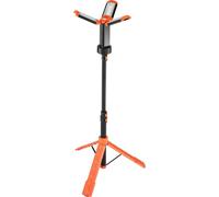 Lámpara de trabajo LED con soporte, 8Ah, linterna de camping inalámbrica recargable, con 3 cabezales de lámpara, soporte trípode desmontable, 2200 lúmenes, regulable de 3000K a 6500K, iluminación port