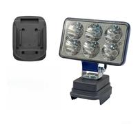 Lámpara de trabajo LED de 45 W de 4 pulgadas, carcasa de aluminio, CA CC 12 V-80 V de doble voltaje, interruptor de brillo ajustable para camión, barco, pesca al aire libre, azul