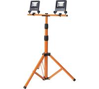 Lámpara de trabajo LED OSRAM, modelo Tripod, 2x20W, 840, 4000K (blanco frío), 3400 lm, IP65, altura ajustable a 1,8m, 360°