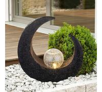 Lámpara decorativa LED solar de Lindby Adem, marrón rojizo, cristal, 31 cm