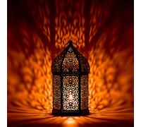 Lámpara Decorativa Oriental Portavelas Farol Soporte Para Velas