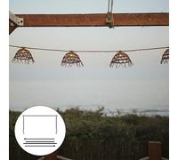 Lámpara decorativa solar y barra decorativa Alma (Marrón, Redonda, 10 ud.)