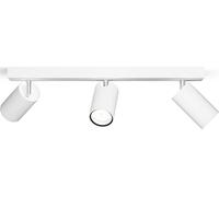 Philips Idris - Foco de Baño (3 luces), bombillas GU10 no incluida, blanco, IP44, resistente al agua