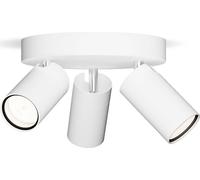 Lámpara empotrable/de pared Philips Idris, 3 unidades, foco para carril, casquillo GU10, 3 bombillas, LED, 220-240 V, blanco