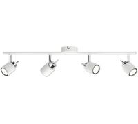 Lámpara empotrable/de pared Philips Meranti, 4 unidades, focos, casquillo GU10, 4 bombillas, LED, 220-240 V, color blanco
