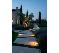 Lampara empotrable Jardin Faro Barcelona KANE-1 70660 Niquel mate