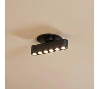lámpara empotrable LED Eldrin de Lindby, negra, puntos de luz, 13,1 cm