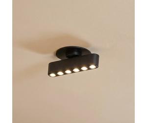 lámpara empotrable LED Eldrin de Lindby, negra, puntos de luz, 13,1 cm
