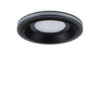 Lámpara empotrable LED Paulmann Sormus negra, Ø 10 cm, IP65, juego de 3