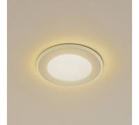 Lámpara empotrable Lindby LED Toka, 4,9 W, blanco, plástico, CCT