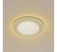 Lámpara empotrable Lindby LED Toka, 6,5 W, blanca, plástico, CCT