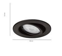 Lámpara empotrable para exteriores Fresco de Philips, negra, acero inoxidable,